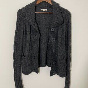 American Eagle Funnel Neck Cardigan - Gray S